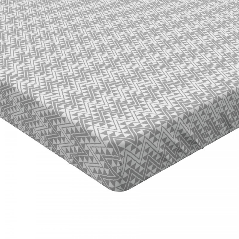 Microfiber Geometric Fitted Sheet, Full Fitted Sheet