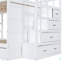Lit superposé double au-dessus de double avec lit gigogne simple et escalier-922553455