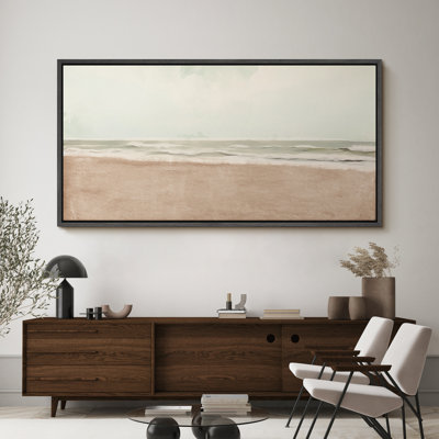 Coastal Beach " Serene Shoreline Abstract Beach Modern Art Calm Warm Extra Large Artwork Pictures "