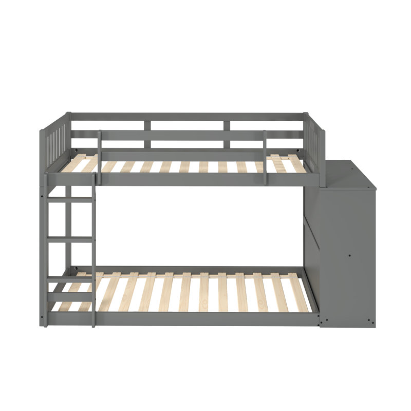 Chelsey-May Twin over Twin 4 Drawer Bunk Bed with Shelves by Harriet Bee