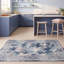 Tapis Mulberry moderne uni bleu marine en polyester lavable-406527473