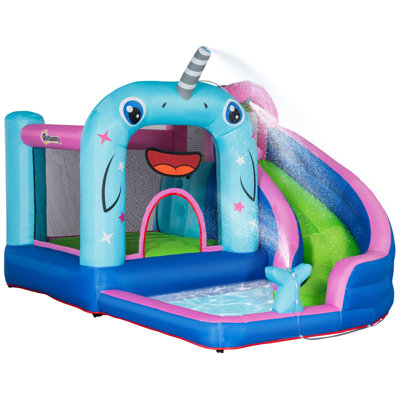 Jeu gonflable 11 'x 9' avec glissade d'eau