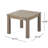 Grey Wood Side Table - Open Slat, 19.6In X 15In , 19.6"W 19.6"D 15.05"H