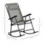 2 chaises berçantes d'extérieur pliables, ergonomiques - grises, 2 chaises de jardin grises, pliantes avec appui-tête pour patio, terrasse, cour