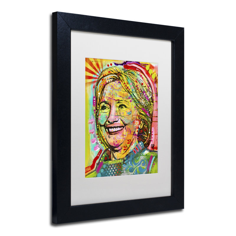 « hillary », impression encadrée, H 14 po x l 11 po x P 0,5 po, Blanc