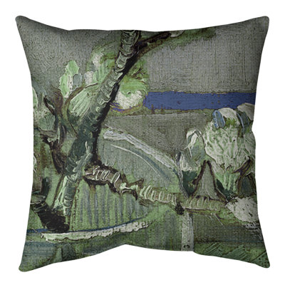 Coussin en verre en forme d’amande de fleurs