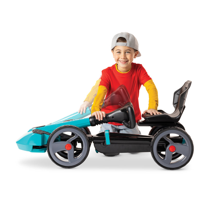 Teal XL Pedal Ride-On Go Kart with Adjustable Seat