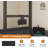 Twin Size Corner Bed With 4 Drawers & 10 Storage Pockets , Daybed With Bookcase Shelf & Coat Rack, Twin Metal Platform Bed With Charging Station, Led Light, L-shaped Corner Twin Bed, Black-215400522
