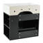 Meuble-lavabo mural de 21,8 po avec lavabo, grand tiroir, tablette réglable et système de fermeture en douceur noir-1382835119