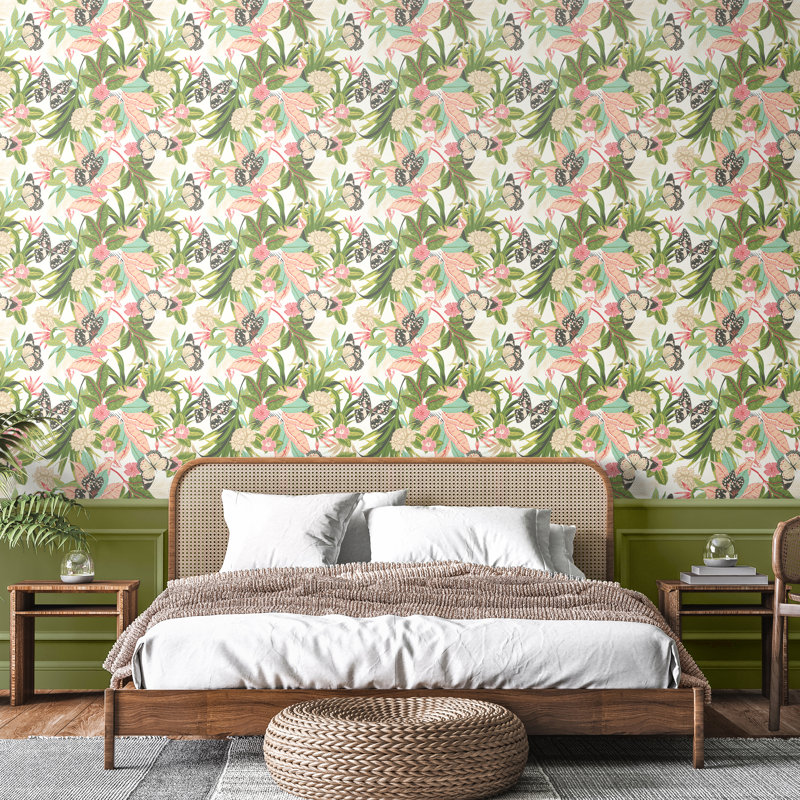 Paradise Flamingo Smooth Matt Wallpaper, Light Pink