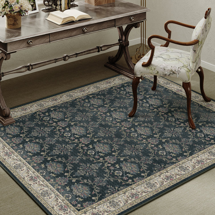  Orihue Vintage Black/Brown Area Rug for Living Room with Non-Slip Backing
