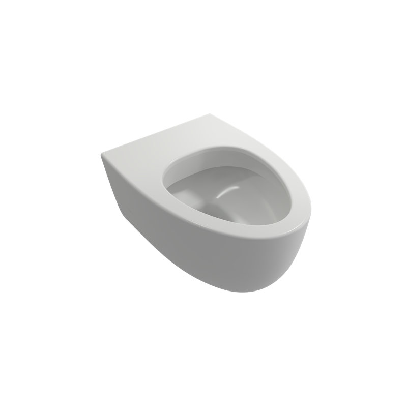 Milano Wall-hung Elongated Toilet Bowl, Matte White