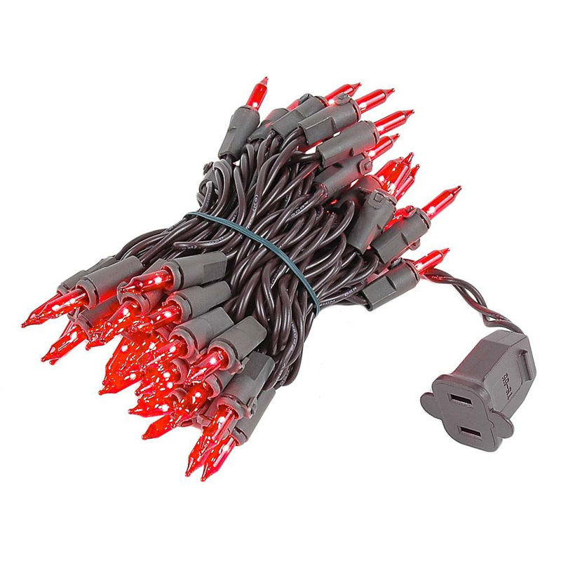 Mini-chaîne pour l’extérieur 11'50 ampoules Pirtle, rouge, Brun