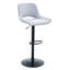 Ensemble de 2 tabourets de bar réglables Modern Modern, tissu en lin gris clair, peut supporter jusqu'à 250 lb