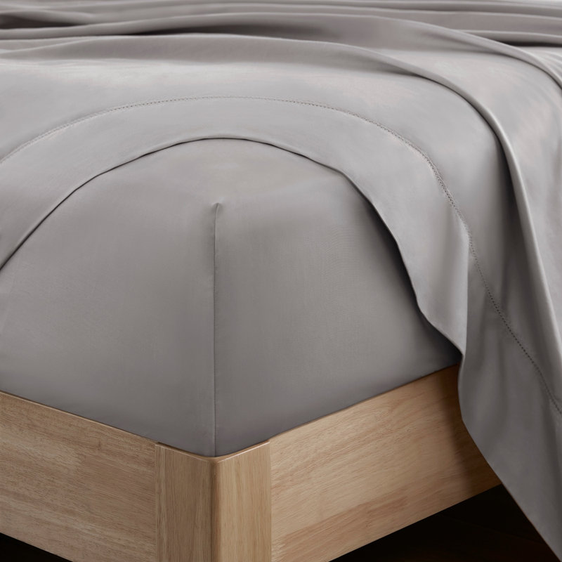 Ensemble de draps en coton 4 pièces, Gris, King