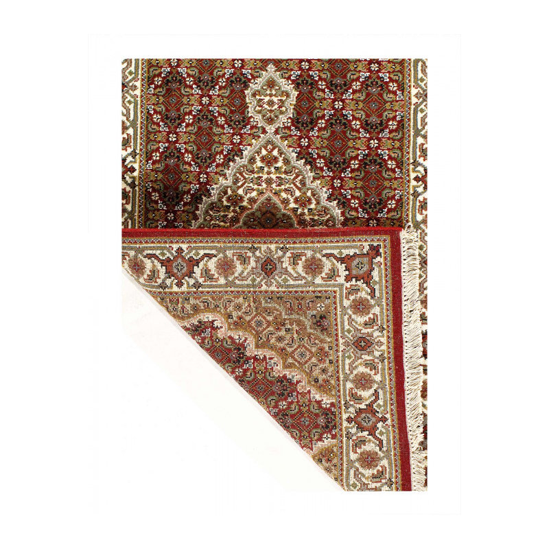 Fine Hand Knotted Silk & wool Tabriz runner 2'7'' X 11'9''