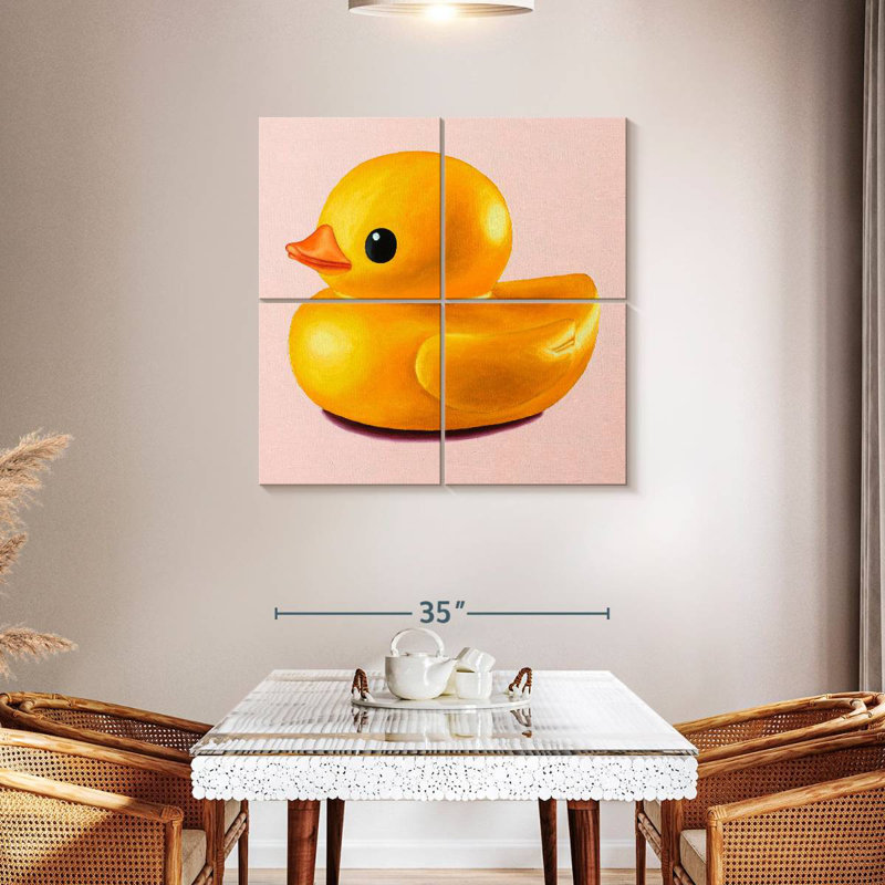 Canard en caoutchouc brillant Ashelle, H 38 po x l 38 po