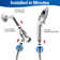 High Pressure 10-Mode Detachable Shower Head With Handheld, Showerhead With ON/OFF Pause Switch, 15 Stage Water Softener Filters,(Star Silver)