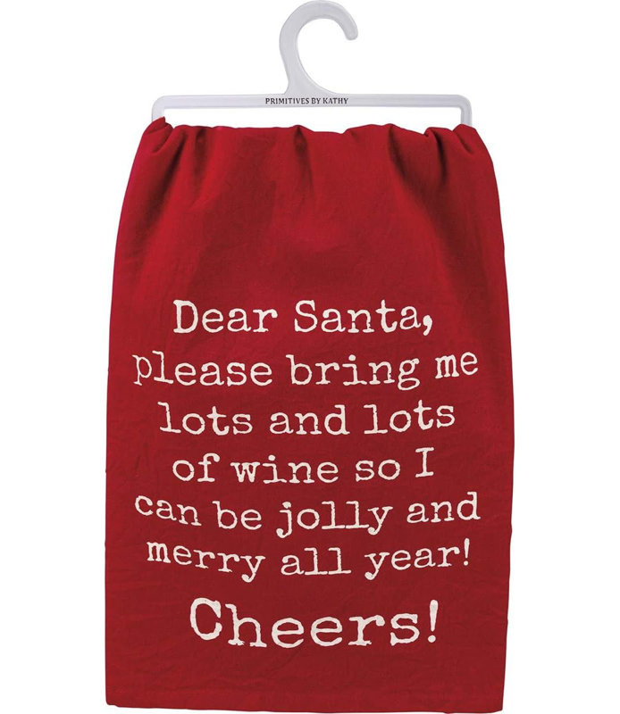  Kitchen Dish Towel - Dear Santa Please Bring Me