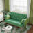 Canapé-causeuse vert avec motif tulipe Canapé deux places rembourré en polyuréthane moderne