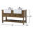 Pelaghia 60 " W Freestanding Standard 2 Double Vanity Bathroom Vanity With Carrara Marble Top-1631935401