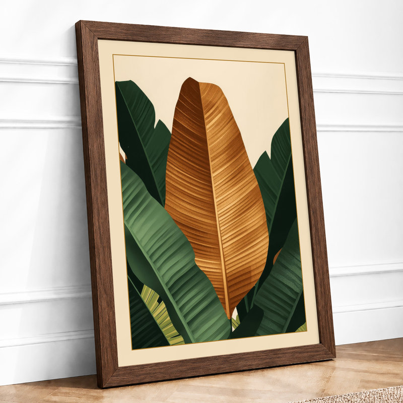 Golden Leaf Study Botanical - Print, Walnut, A1 - 84.1 x 59.4 cm