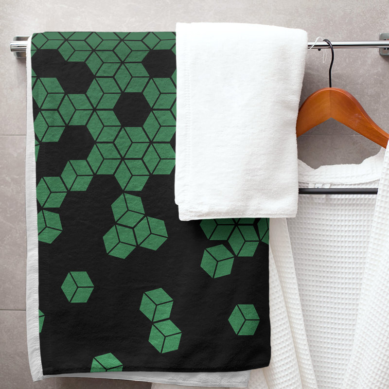 Katelyn Elizabeth Cotton Blend Bath Towel, Green