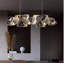  Lustre suspendu en métal gris foncé et cristal Hampton Modern 3000K avec ampoules G9