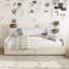 Lit plateforme simple tapissier avec rangement-894670475