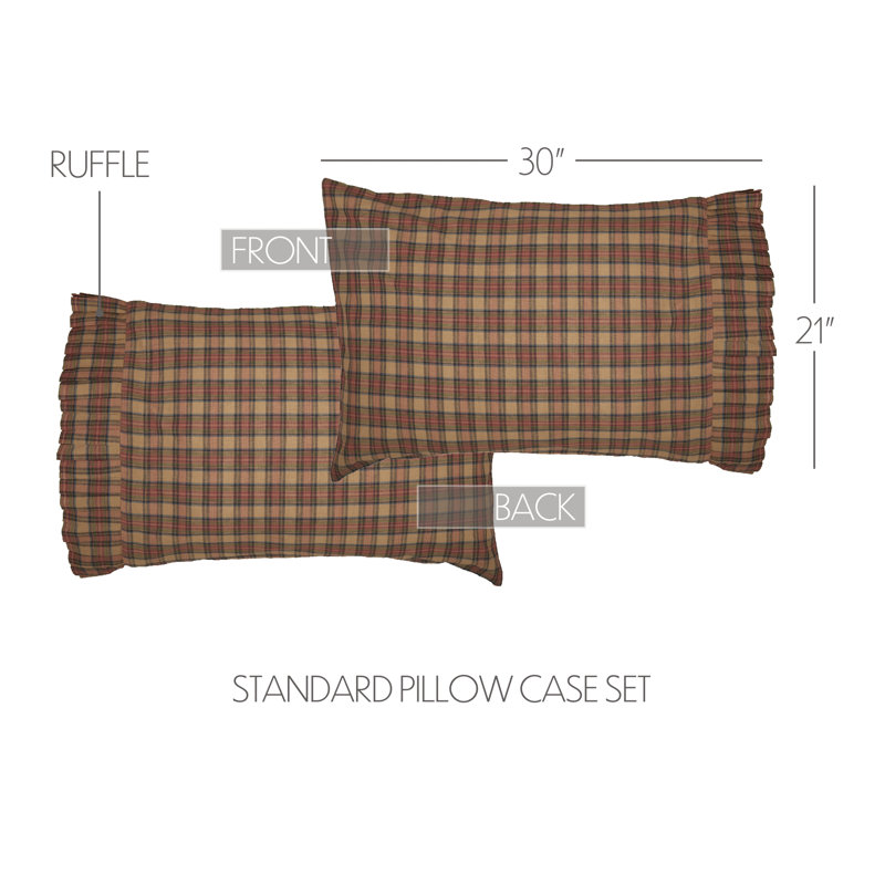 Crosswoods 100% Cotton Plaid - Set of 2, Standard