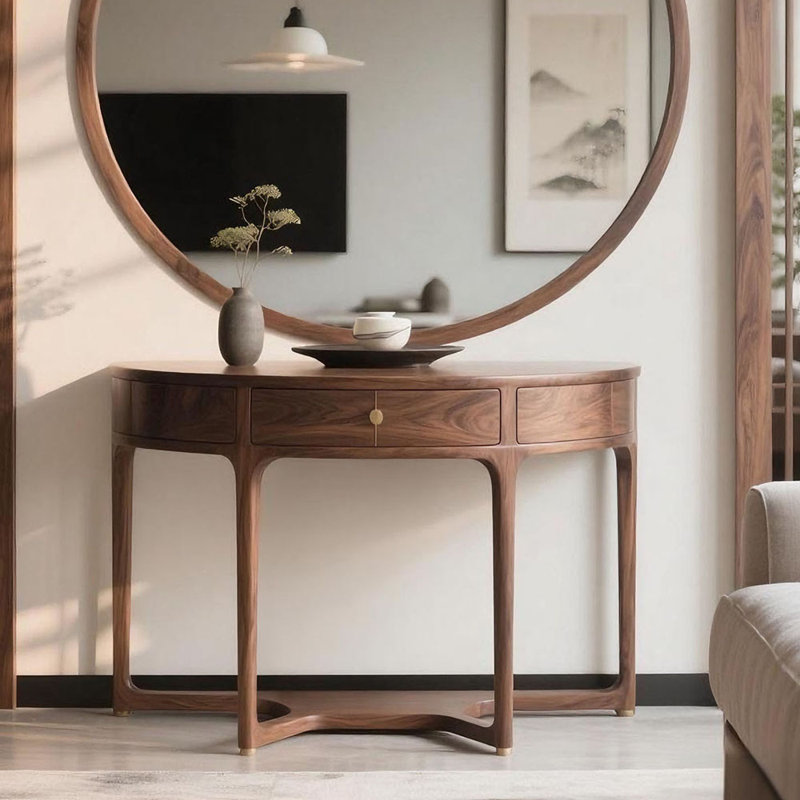 Nouvelle table d'entrée en bois massif de style chinois, H 35,4 po x l 62,9 po x P 19,6 po