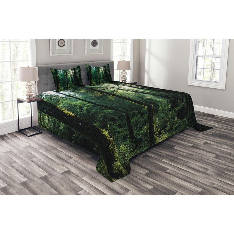 Nature Rustic Polyester Coverlet, King Coverlet + 2 Shams