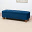 Johs Storage Bench in  Navy Blue Velvet Fabric Upholstered, 17.32'' H X 52.17'' W X 16.73'' D-2124825673