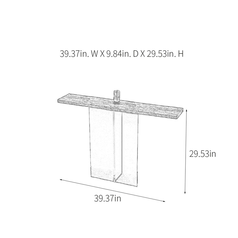 Console moderne minimaliste, Brun