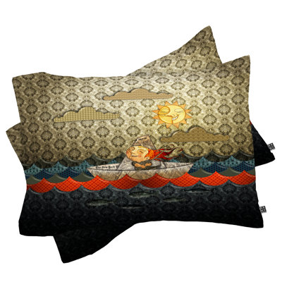 Jose Luis Guerrero Paper Boat Pillowcase