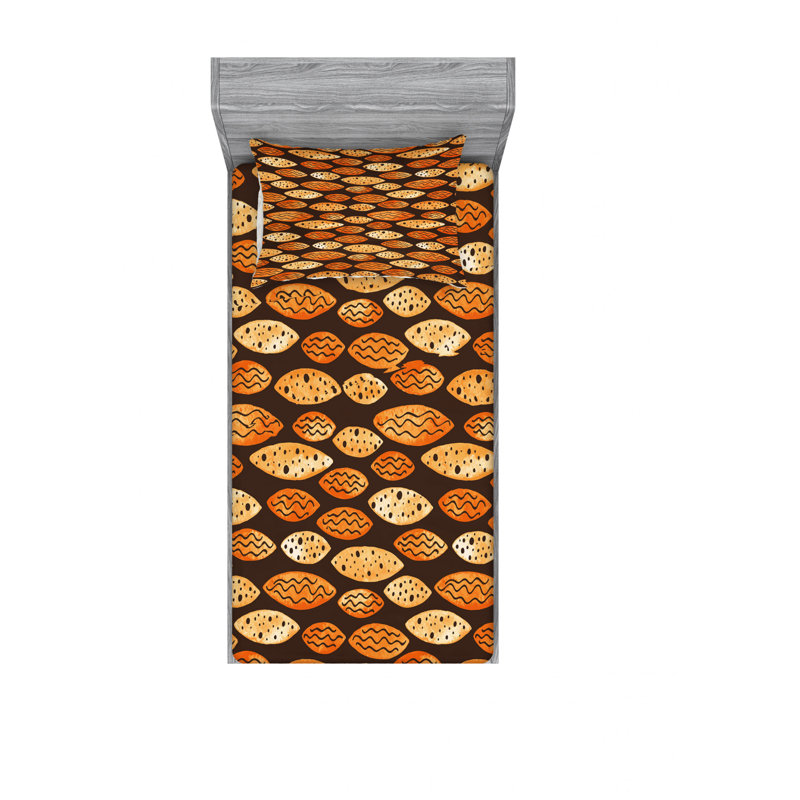 Ensemble de draps géométriques Spots Waves, Ensemble de draps pour lit simple TG avec drap-hou