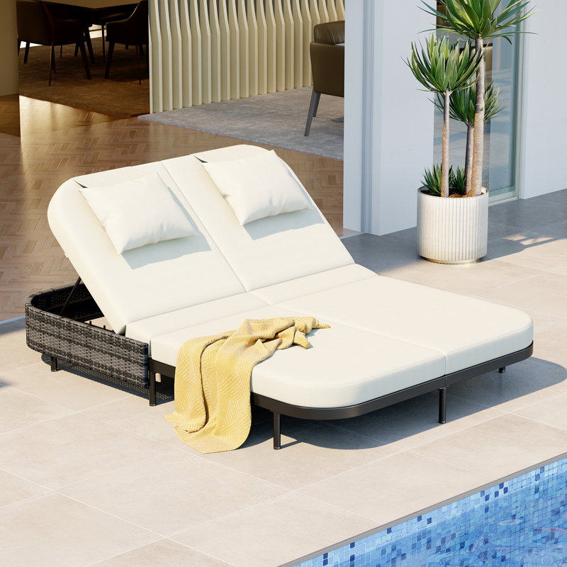 Lit de jour d'extérieur 62,62 ", Noir/gris