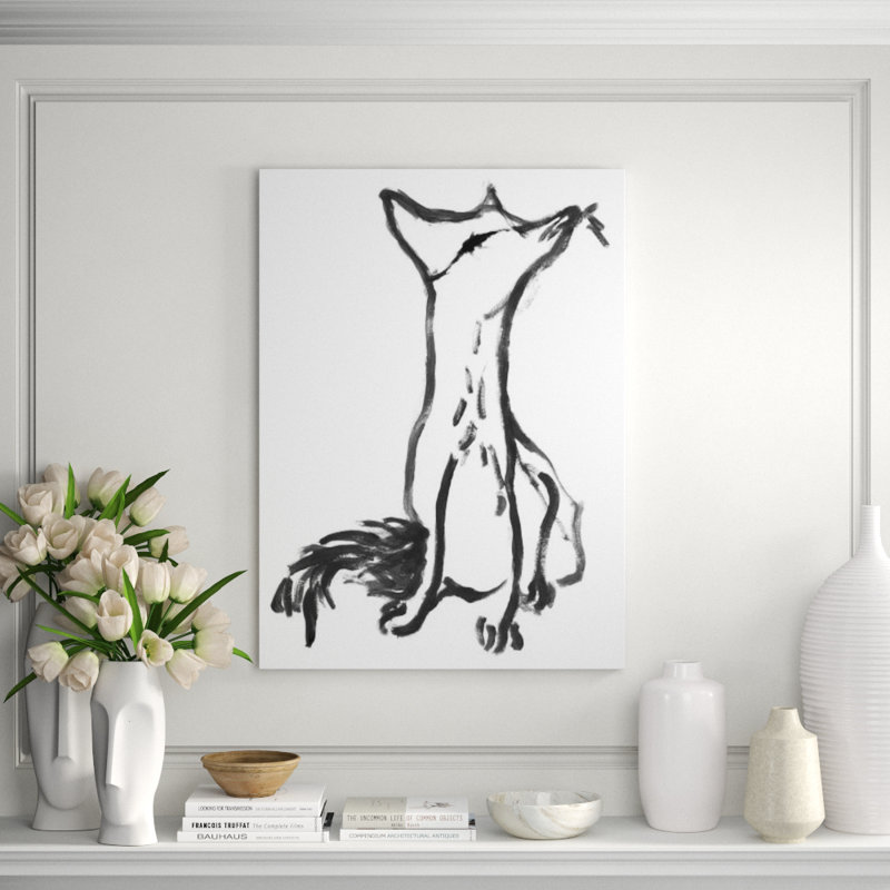 Leaning Fox II Print by Fern Cassidy, Outdoor, 41" H x 30" W