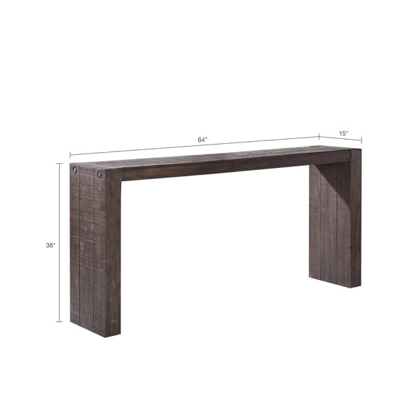 Latitude Run® 36"H Solid Wood Console Table - Smoke Modern Home Style ...