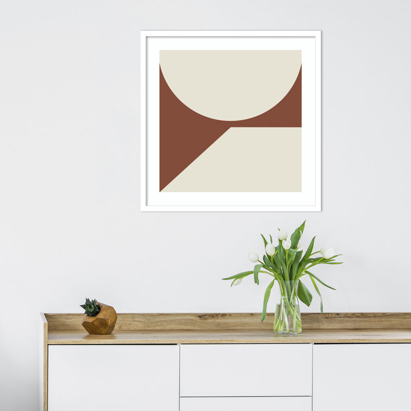 Reproduction d'art Alina Minimal Max Mod II, Cadre blanc, H 25,25 po x l 25,25 po x P 0,8 po