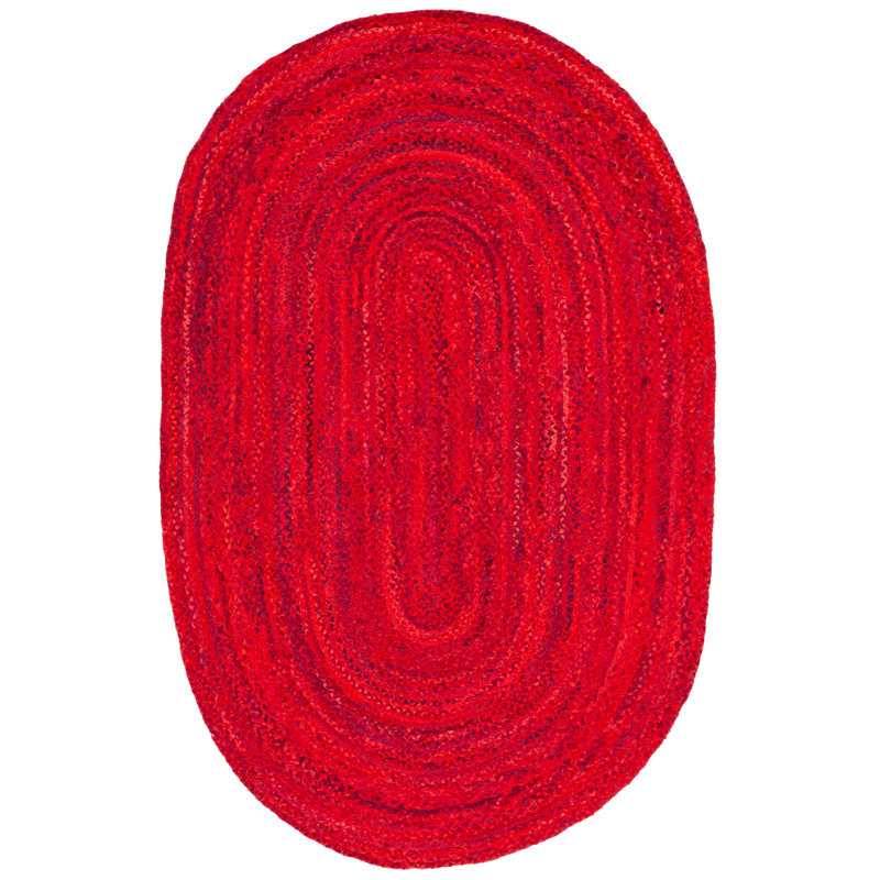 Cotton Hand Woven Area Rug, Oval 152 x 244 cm