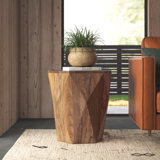 Medfield Solid Wood Block End Table