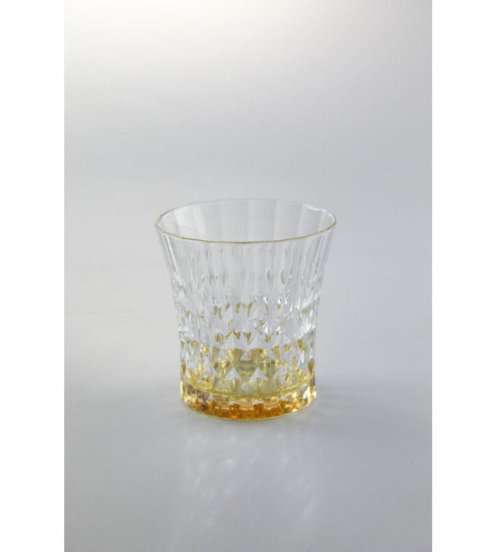 Ensemble de 6 verres Diamond DOF avec abat-jour en bas, Ambre