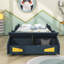 Lit plateforme en bois avec roulettes et espace de rangement Advaith-1787634450
