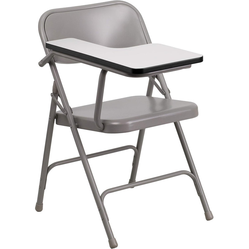 Ralph Premium Steel Folding Chair With Right-Handed Tablet Arm - Space-Saving Design