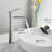 Tall Bathroom Sink Faucet Mode - Modern Single Handle One Hole Lavatory Tap In Brushed Nickel-125036409