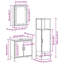 Bathroom Furniture Set With Door 3 Pcs 33 X 33 X 120.5 Cm-1977865905