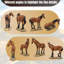 Figurine cheval brun debout en résine-602821007