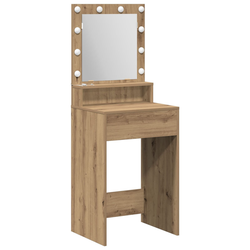 50 X 41 X 135 Cm Mirror Dressing Table, Artisan Oak