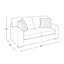 Causeuse en tissu Macklin, crème-134077899
